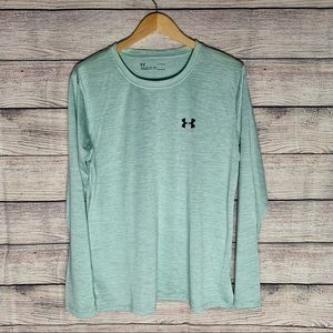 UNDER ARMOUR long sleeve t-shirt LOOSE heat gear men’s size XL light green